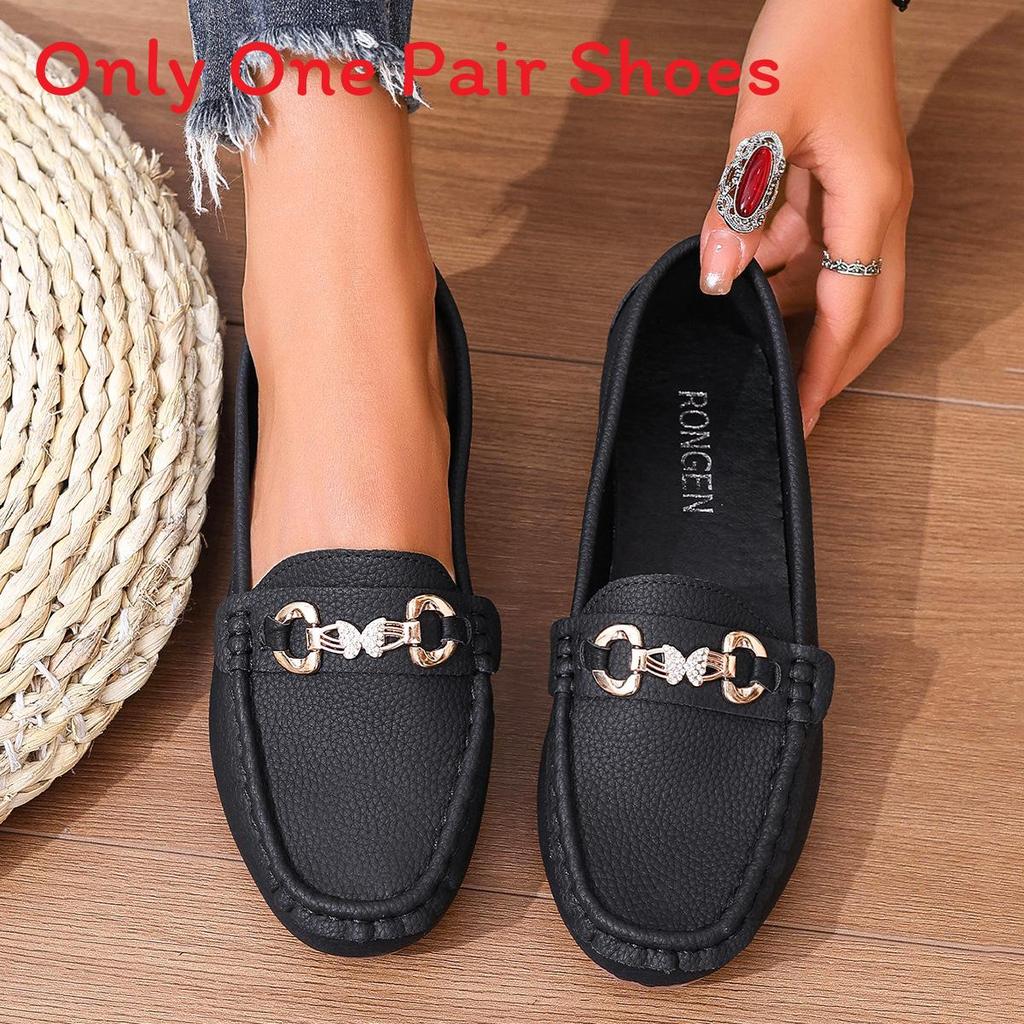 Pu Loafer Shoes For Women Casual Flat Slip On Comfort Spring Summer