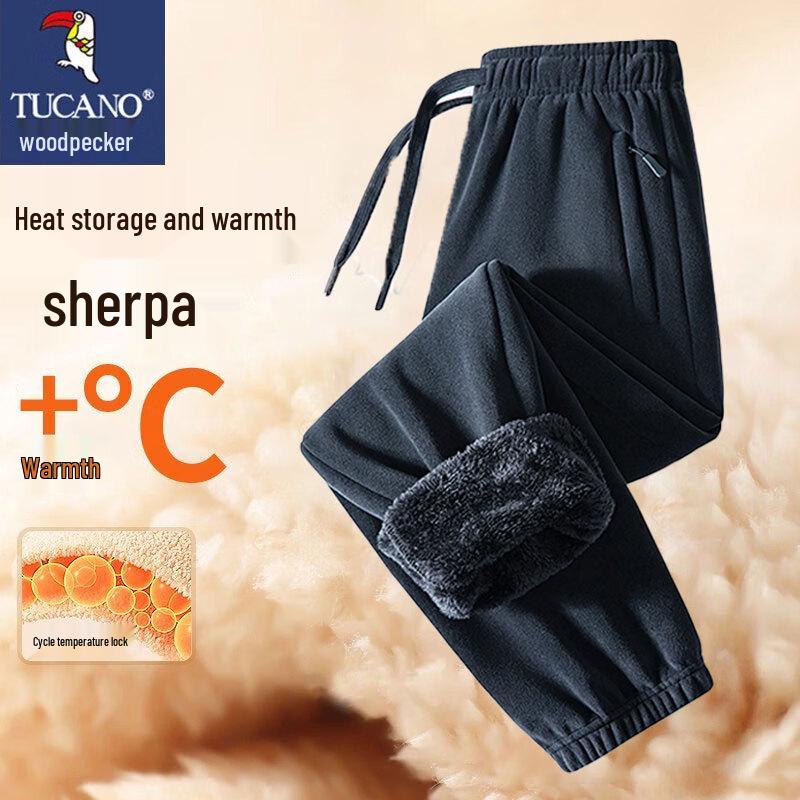 

TUCANO Men s Winter Fleece-Lined Drawstring Sweatpants 3XL
