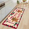 Cartoon Gingerbread Man Rug Soft and Slip-resistant Kitchen Floor Mat Entry Door Mat Merry Christmas Home Decoration