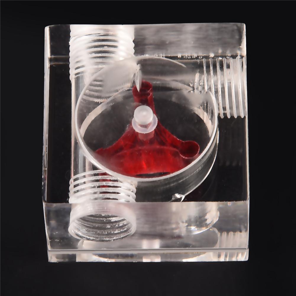 3 Impeller Flow Meter Indicator for PC Water Cooling System G14 Thread Quadrate 3 Ways