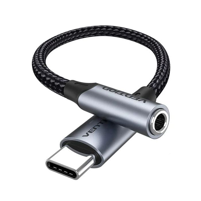 Adaptateur casque Type-C vers Jack 3,5 mm 3,5 mm avec DAC - Vention (BGJHA) - Gris