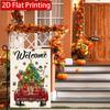2D Flat - 2D Flat - 2D Flat Christmas Retro Red Truck Tail Garden Flag  Outdoor Garden Flag, Double-Sided Home Decoration Courtyard Decoration Outdoor