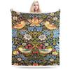 William Morris Strawberry Thief Design 1883 Personalized Soft Gift An UltraSoft Micro Fleece Blanket