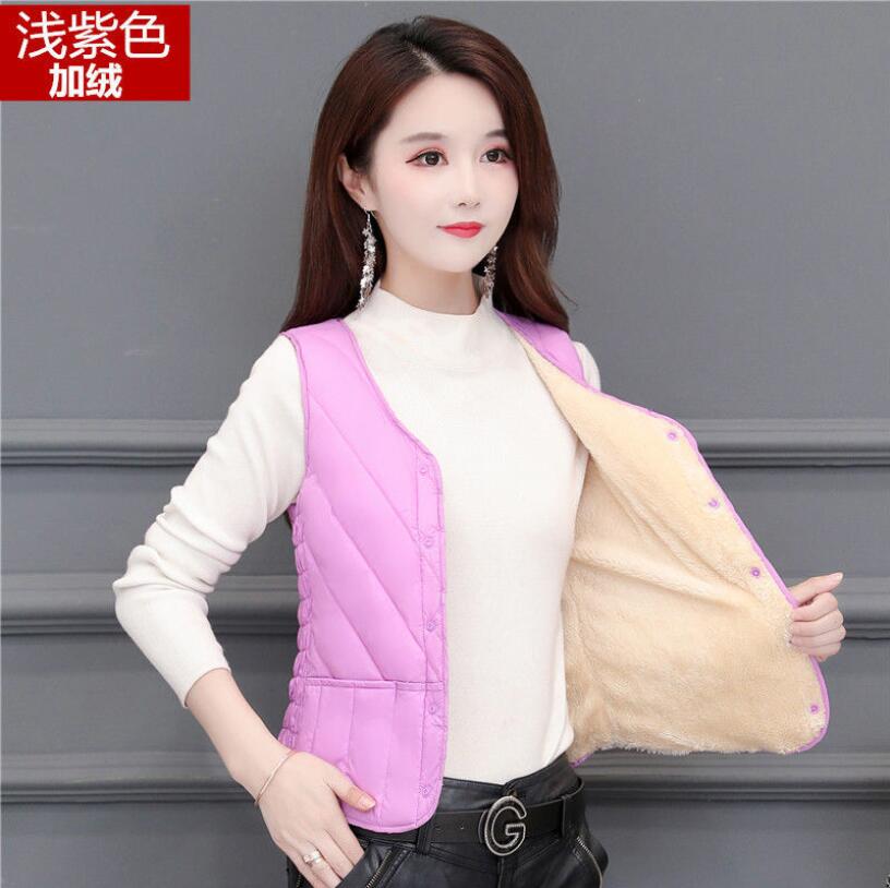 Winter Down Cotton Vest Women Thick Velvet 2025 New Lightweight Slim Short Inner Wear Warm Inner Tank Top Mother Waistcoat Thick