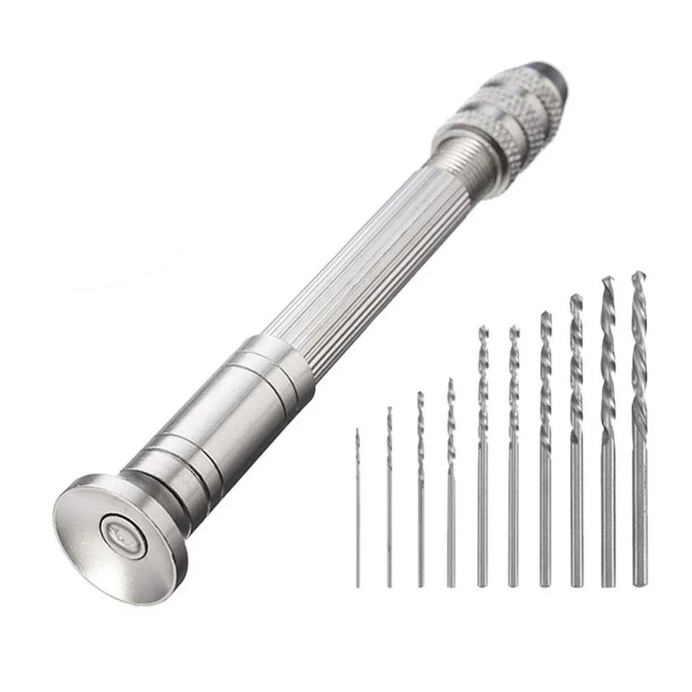Neues Mini-Handbohrer-Set mit Pinzette, 0,8-3,0 mm – Manuelles Twist-Bohrerwerkzeug für Holzbearbeitung, Uhrenreparatur, Schmuckherstellung