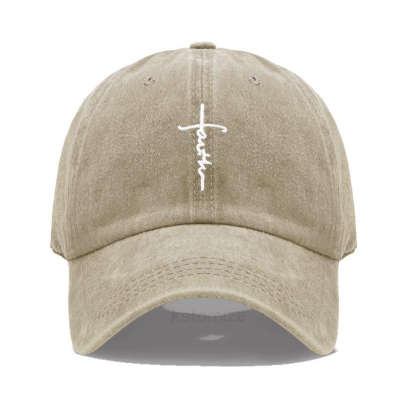 Yiran bag Mode Geloof Borduur Baseballpet Voor Mannen Vrouwen Gewassen Katoen Dad Hat Verstelbaar Unisex Casual Sportpetten