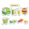 1 Set Learning Educational Montessori Toy Children Pretend Play Wooden Hamburger Sandwich Kit Kids Kitchen Toys