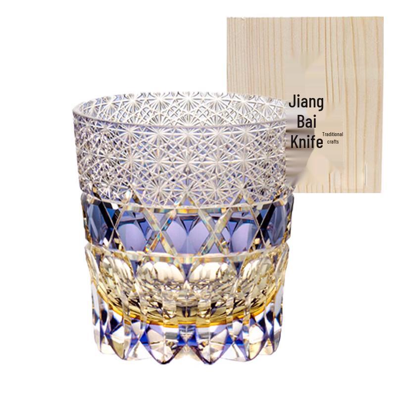 LISM Hand-Carved Crystal Whiskey Glass