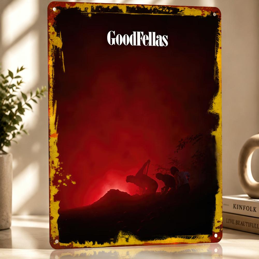 Goodfellas Movie Poster Retro D Printed Metal Signs Customized Wall Hanging Gift for Decor Living Room Interior Decoration Home