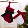 Bow Christmas Stocking Exquisite Holiday Hanging Stocking Fabric Christmas Stocking Premium For Family Holiday Gathering Holiday