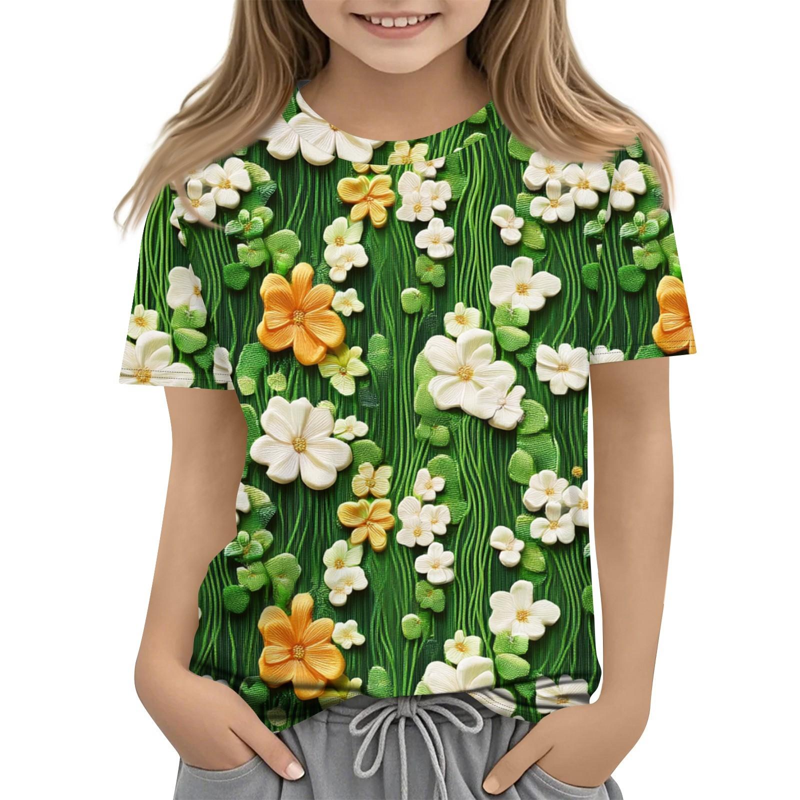 

Детская мода повседневная с короткими рукавами St. Футболка с круглым вырезом и принтом Патрика 150 жёлтый