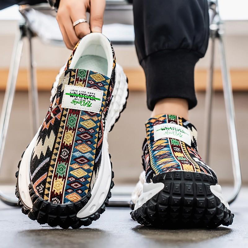 New autumn casual sports shoes niche design thick-soled canvas dad shoes 39