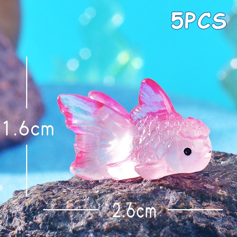 

5Pcs Cute Mini Little Goldfish Ornaments Landscape Decoration Miniature Figurines Creative Diy Home Decoration Accessories Gifts A3