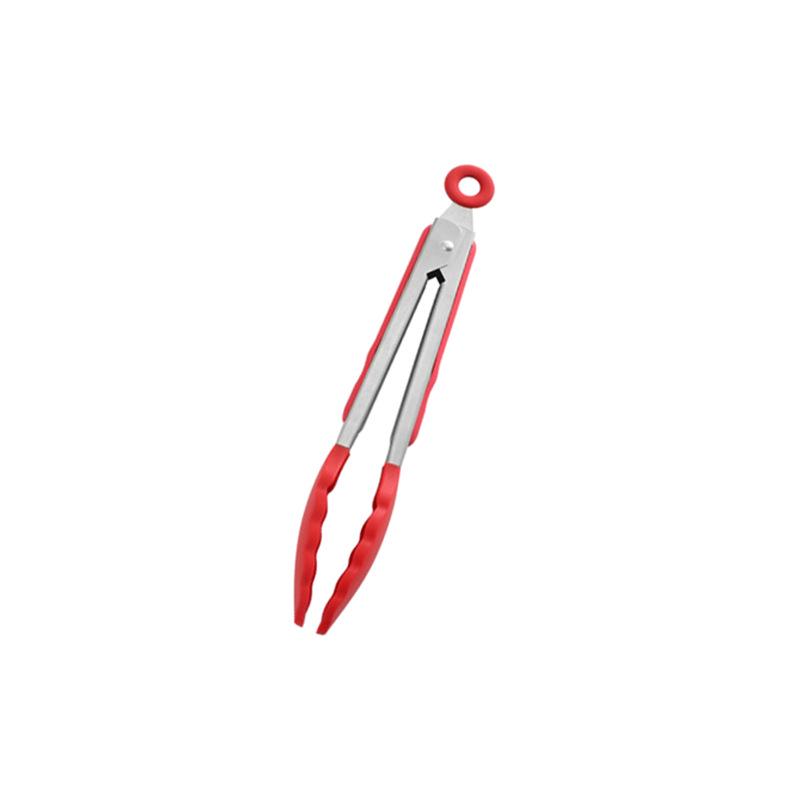 Backen Edelstahl Silikon Küchen Lebensmittelzange für Brot, Buffet, Steak und Barbecue