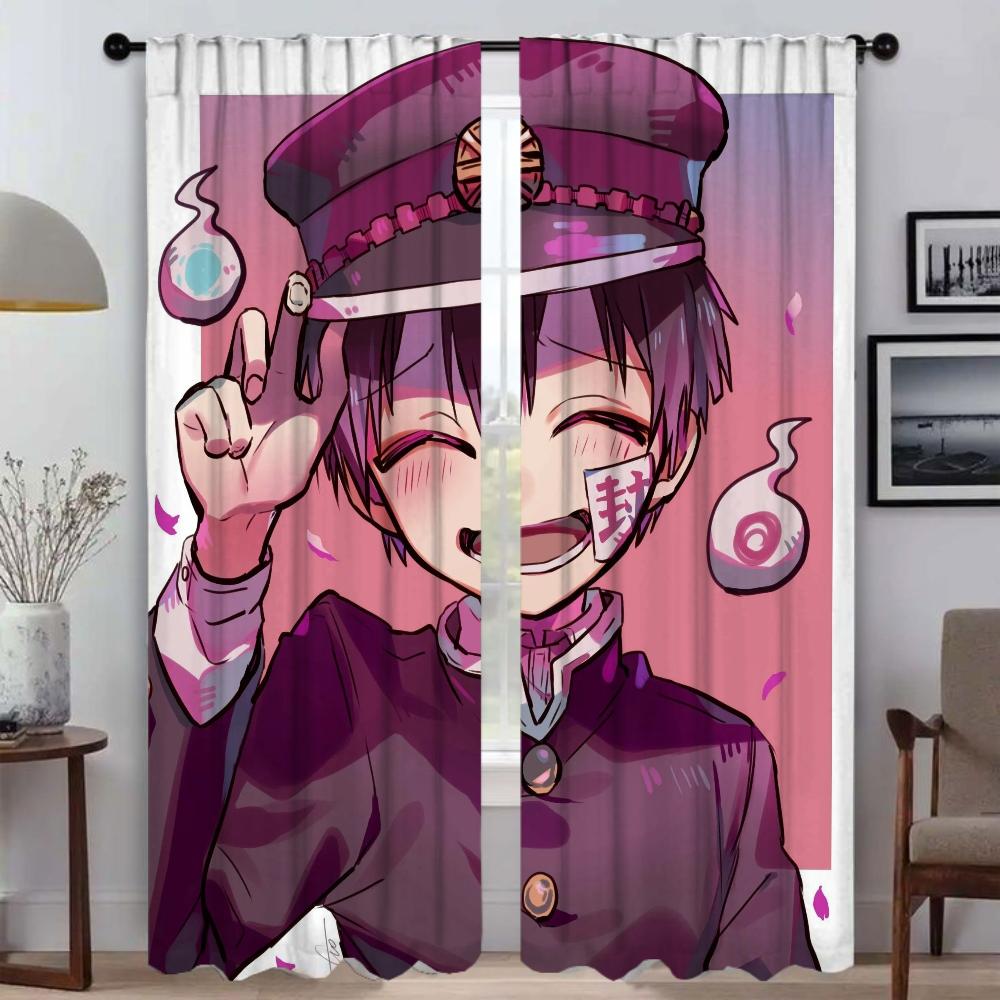 

Современные шторы для гостиной для камеры Hanako Kun Shades Tulle для спальни Blackout Curtain Home Interior Curtains 2 Pieces W50xH70cmx2pcs-CL