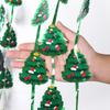 WTEMPO Christmas Snowman Santa Claus Christmas Tree Pattern Tassel Curtains Christmas Party Background Decor Props Christmas Festival Party Banners