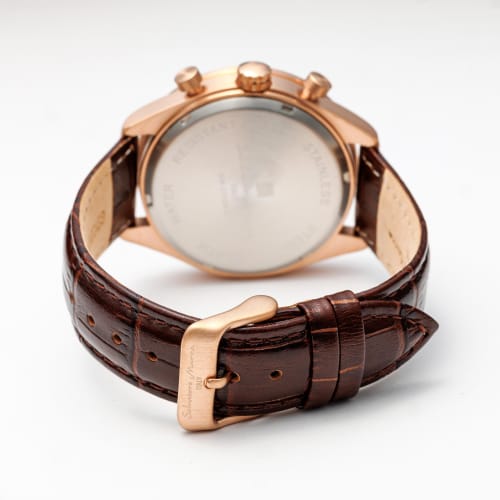 Salvatore Marra Men's Business Analog Chronograph Watch, Black Quartz, with Watch Cloth, PGWH