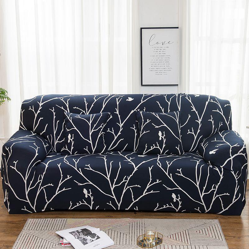 Stylish Flower Leaf Sofa Cover Elastic All-inclusive Protection For Sofas Of Any Size