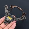 Bumblebee Jasper Gemstone Pure Copper Wire Wrapped Handmade Necklace Jewelry For Gift