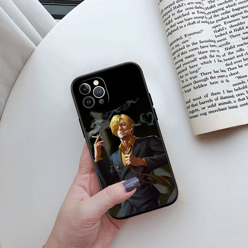 MH123 One Piece Sanji Phone Shell Case for iPhone 7 8 11 12 13 14 15 16 17 16E XS Pro Max XR X SE Air