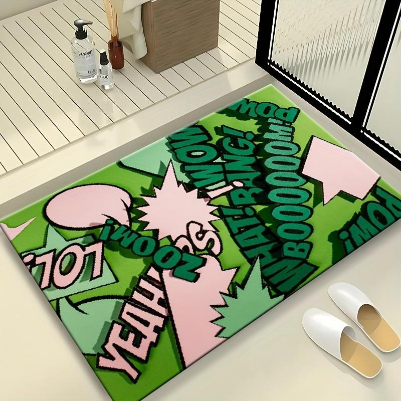

Креативный коврик для двери ванной комнаты с граффити, суперабсорбирующий ковер, нескользящие коврики для ног, декор для ванной комнаты, моющиеся коврики для туалета 40x60cm -Diatom Mud