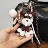Taschenanhänger Süßer Hund Tasche Hängend Schnauzer Handgeflochtenes Seil Nischen-Taschenanhänger Geschenk Autoschlüssel Handy Dekorative Accessoires