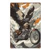 Vintage Motorcycle Metal Tin Sign Retro Biker Garage Wall Decor Industrial Style Art