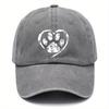 Pc VintageInspired Cat Paw Heart Print Baseball Cap Lightweight NonStretch Fabric Adjustable Dad Hat for Daily Outings  Sp