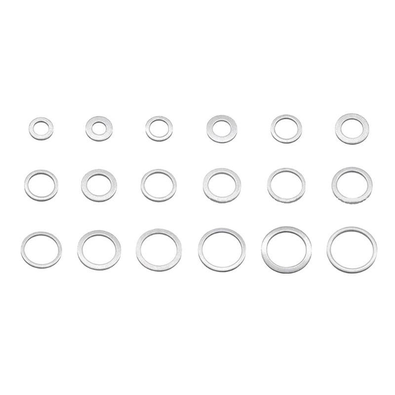 580pcs Aluminum  Flat Washer Assortment Tight Seal Washers Versatile Washers set for Efficient Maintenance Tasks