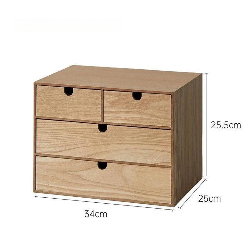Wooden Storage Box Bedroom Desktop Storage Drawer Dressing Table Jewelry Organizing Box Modern Home Organization Accessories