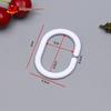 Porcelain White PP Plastic Shower Curtain Hooks - C-shaped Pack of 12