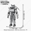 MOOXI Película Juego Robot Mecha Tanque Modelo Ladrillos MOC Creativo DIY Bloques de Construcción Ensamblados Compatibles Con Juguetes de Colección de Figuras