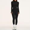 Women's Zipper Long Sleeve Yoga and Fitness Set - Autumn/Winter Slim Fit Sportswear