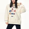 FILA Faux Lamb Wool Warm Pullover Hoodie Men hoodies White F11U149208F-IV