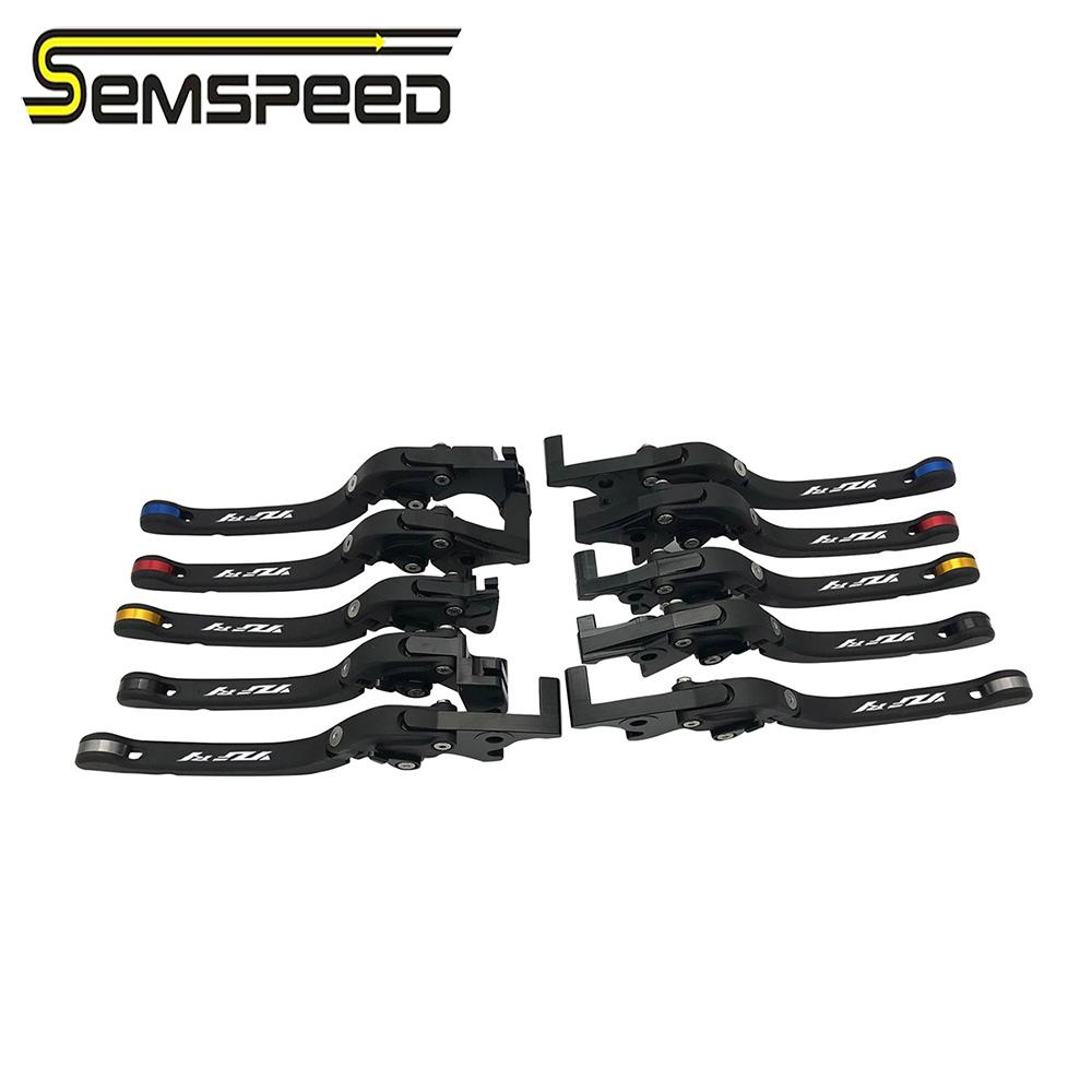 SEMSPEED Motorcykel CNC Vikbara Broms- och Kopplingshandtag För Yamaha YZF R1 R1M R1S 2015-2018 YZF R6 2017