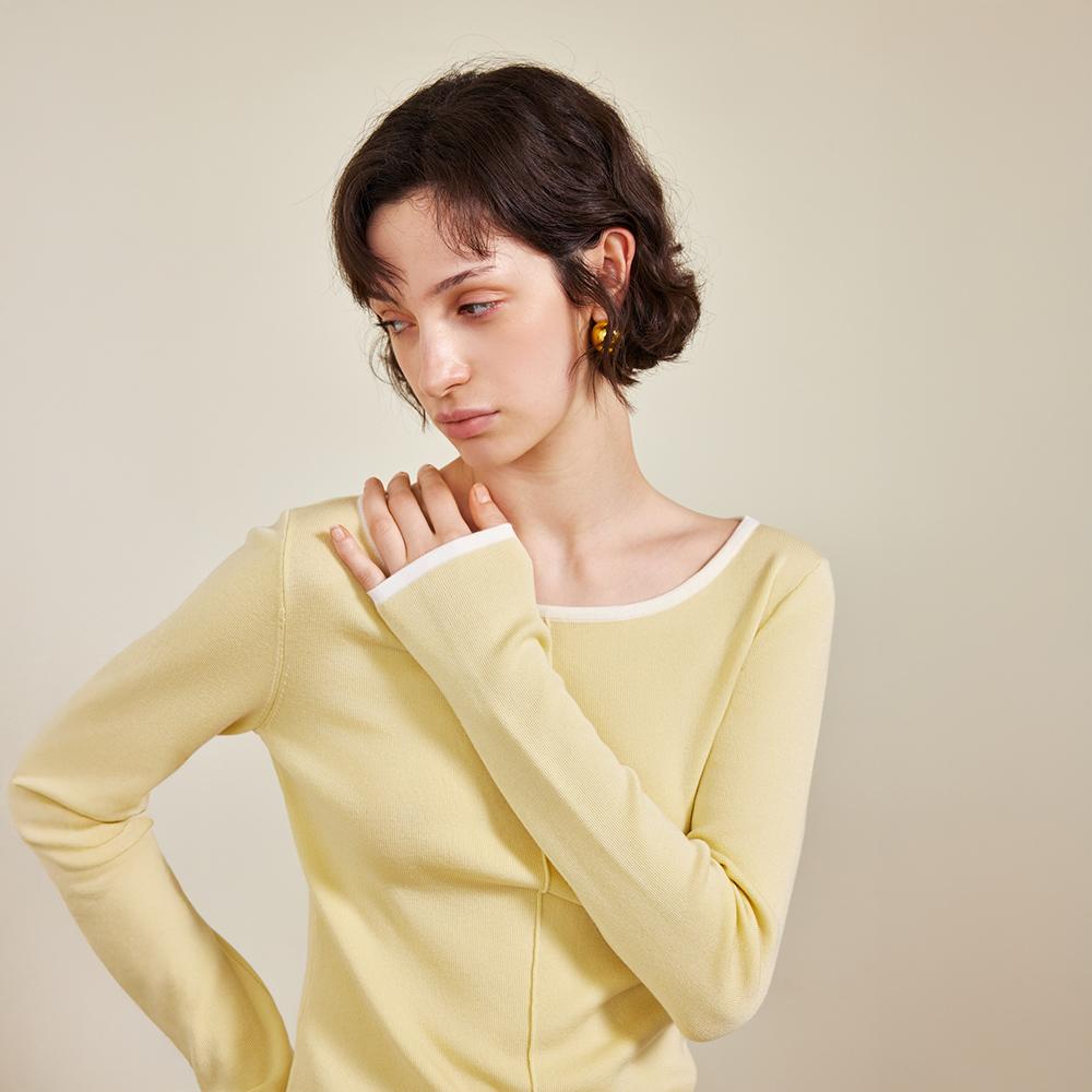 Waiwaiaiem Yy_Versatile Contrast Fake Top