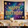 Party Backdrop Happy Birthday Birthday Stars Photo Booth Background Front Door Decor