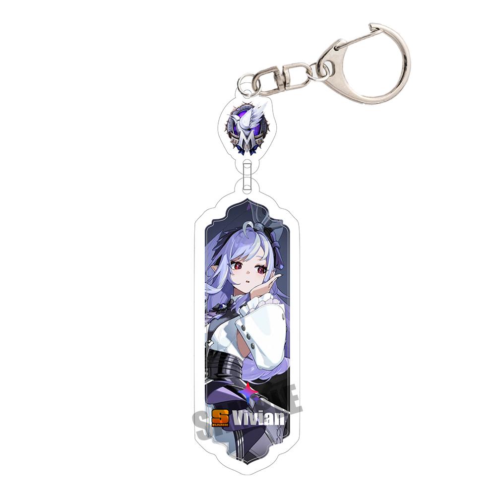Game Zenless Zone Zero Acrylic Keychain Aria Cissia Nangong Yu Backpack Keyring Pendant Belle Nicole Demara Decorative Ornament