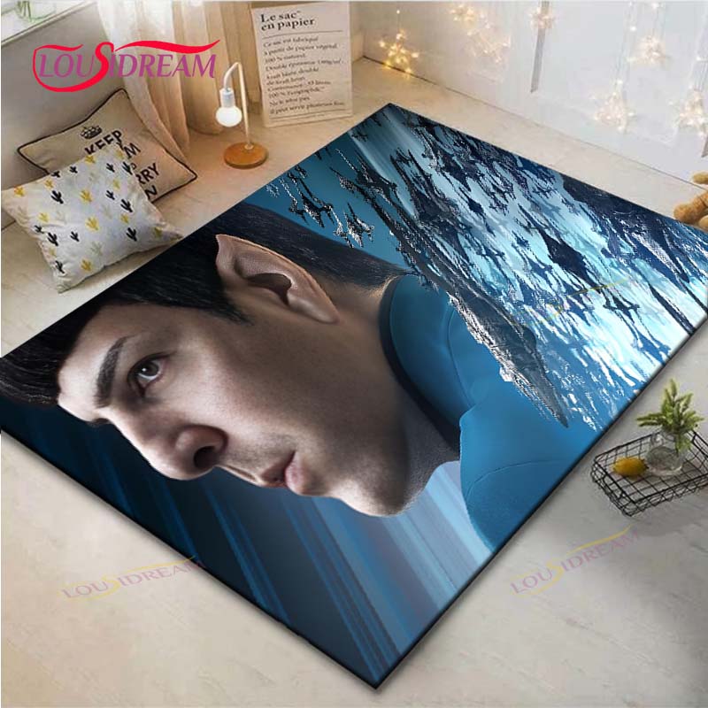 Fashion Famous Films S-Star-T-Trek Carpet Living Room Bedroom Bedside Mat Fashion Floor Mat Area Rug Door Mat Bedroom Decoration