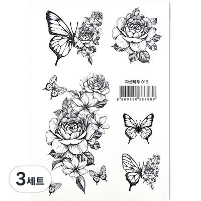 Facet Tattoo Sticker 16er Set, Facet Tattoo 015, 3 Sets