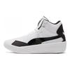 Puma Clyde All Pro Mid Round Toe Comfortable High Top Basketball Shoes Unisex Sneaker White Black 195512-02