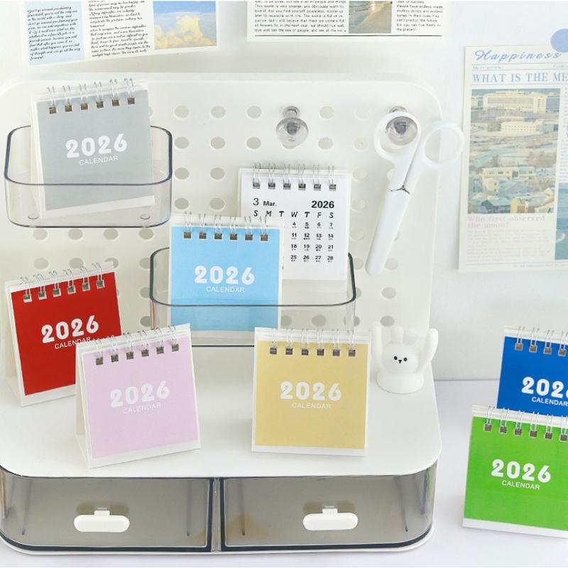 Small Desk Calendar 2026 Standing Flip Weekly Calendar Creative Coil Calendar Planner For Daily Schedule Planning