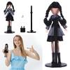 Wednesday Adams Girl Collectibles in Black Gothic Academy Uniform Movie Figurine Model Doll Ornament Halloween Decorations Gift