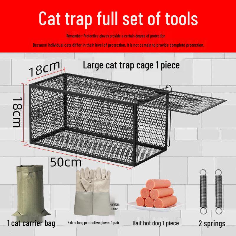 Automatic Cat Trap Cage - Humane and Stylish Rescue Solution