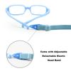Baby Girl's Boy's Glasses Size 42mm with Cord No Screw One-piece Flexible Toddler Bendable Children Glasses Frame