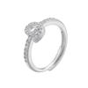 ZHUKOU gold plated zircon 16 Arabic letters silver adjustable ring : VJ632B1