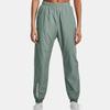 Under Armour Ua Rush™ Woven Letter Print Elastic Mid Waist Tapered Knit Sports Pants Women Pants Ocean-Green 1369846-781