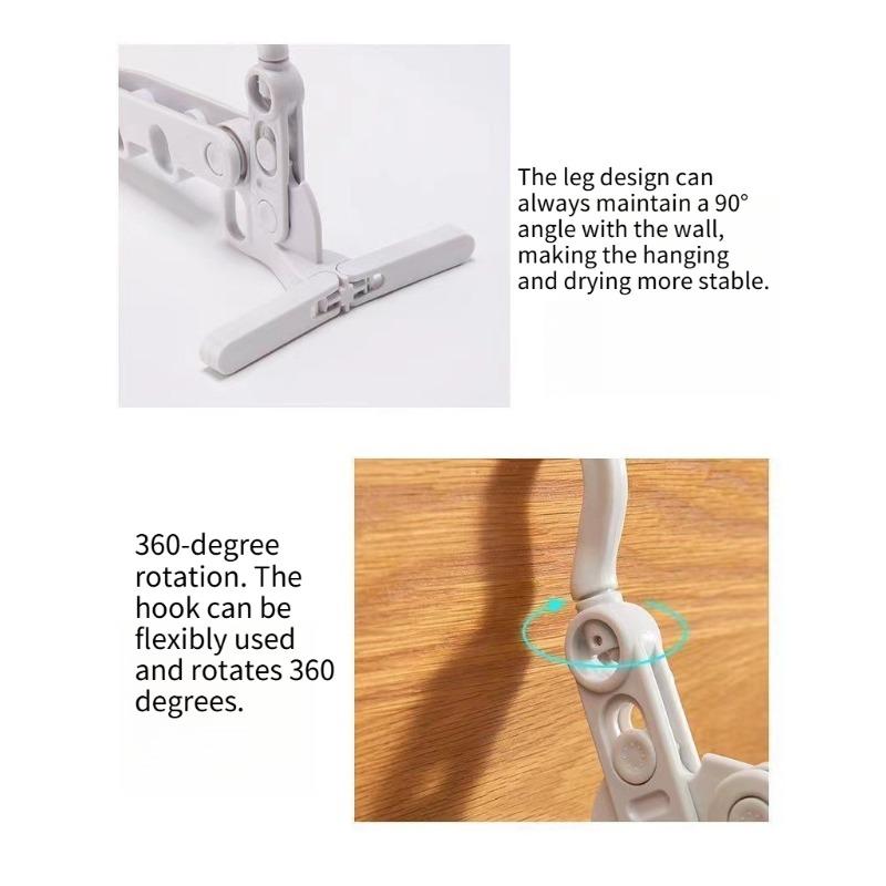 1PC Folding Drying Rack Portable Travel Hotel Drying Hanger Drying Artifact Multi-functional Five-hole Hanger