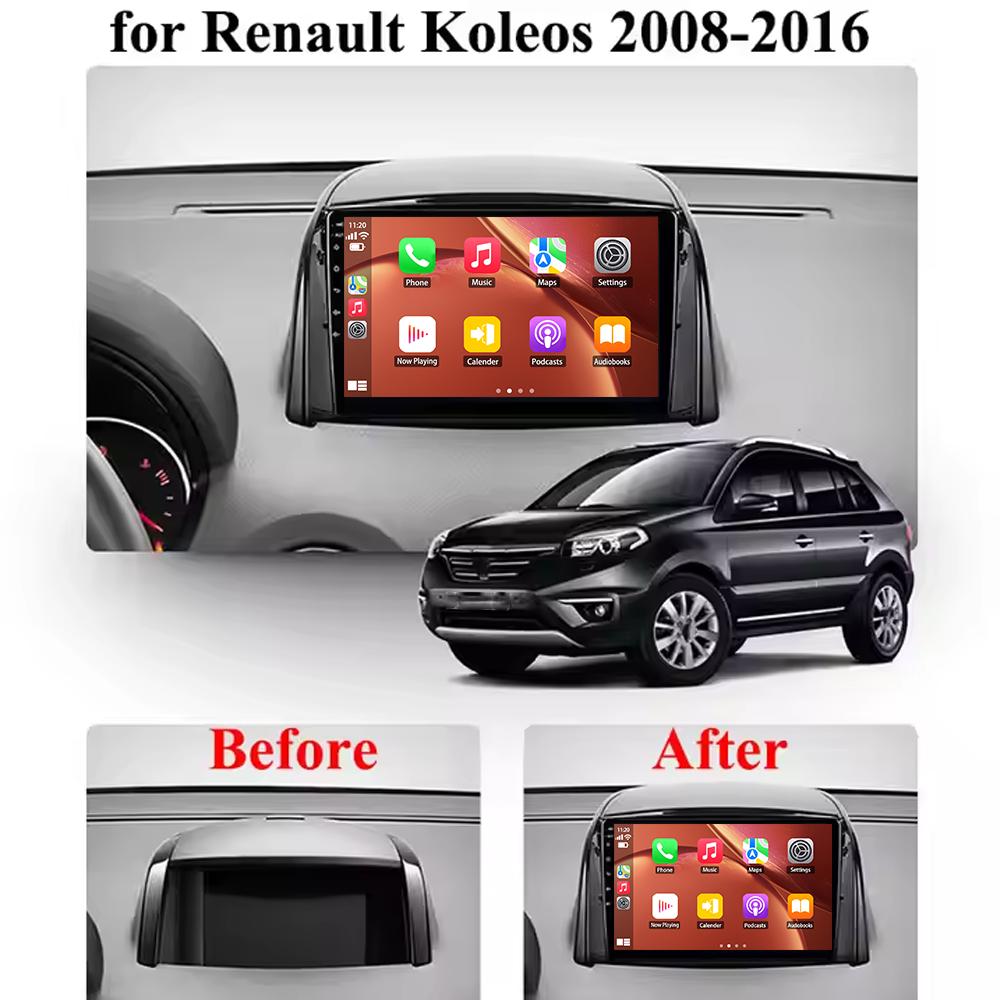 9" Android RAM 4G ROM 64G Pre Renault Koleos 2009-2016 autorádio s GPS navigáciou DVD multimediálny prehrávač stereo hlavná jednotka