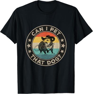 Kann ich Den Hund Streicheln Meme Vintage Tierliebhaber Lustiges Opossum T-Shirt